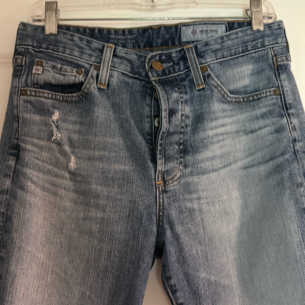 Ag Adriano Goldschmied The Sloan Crop Vintage Straight Leg Jeans